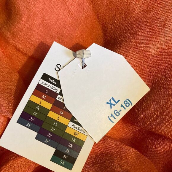 TIME & TRU Orange Top Wrap 3/4 Sleeves Size XL New With Tags - Picture 12 of 12